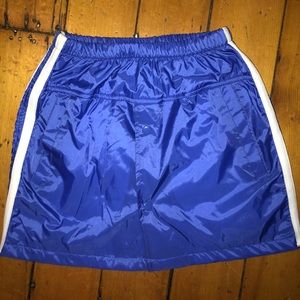 Purple parachute fabric mini skirt